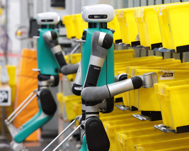 
					Amazon Reportedly Testing Humanoid Robots for Package Delivery