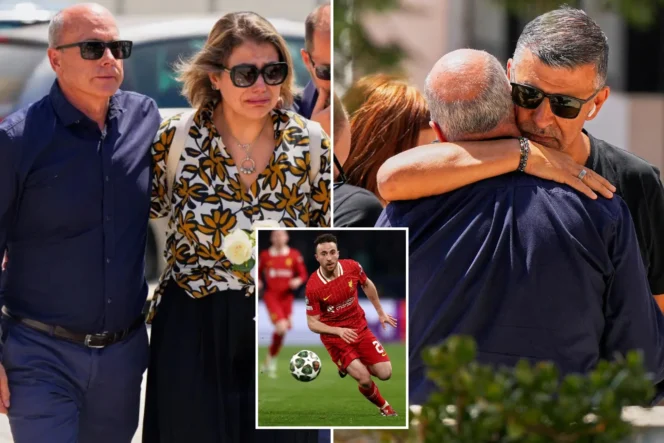 
					Diogo Jota’s Family Gathers at Portuguese Chapel in Emotional Moment Before Wake and Funeral