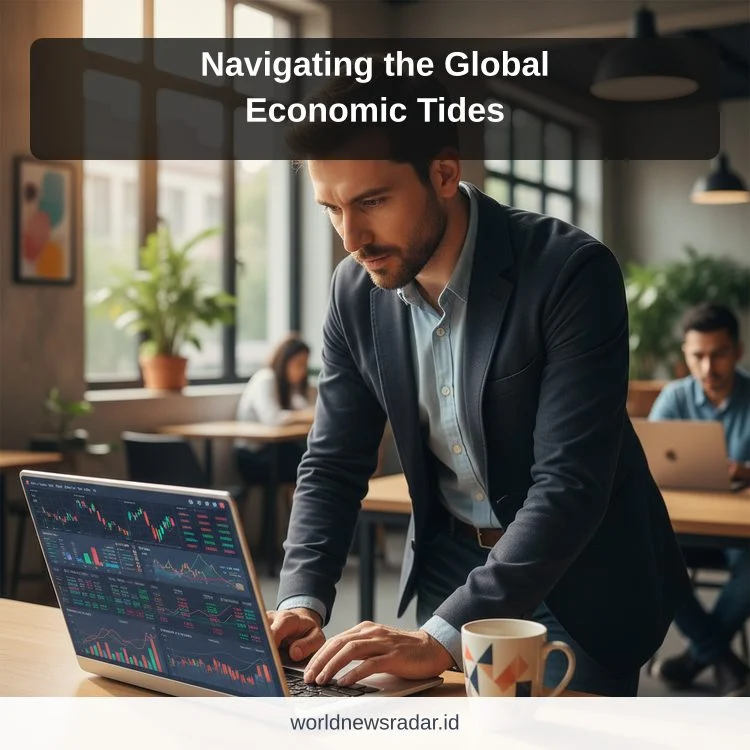 Navigating the Global Economic Tides ilustrasi