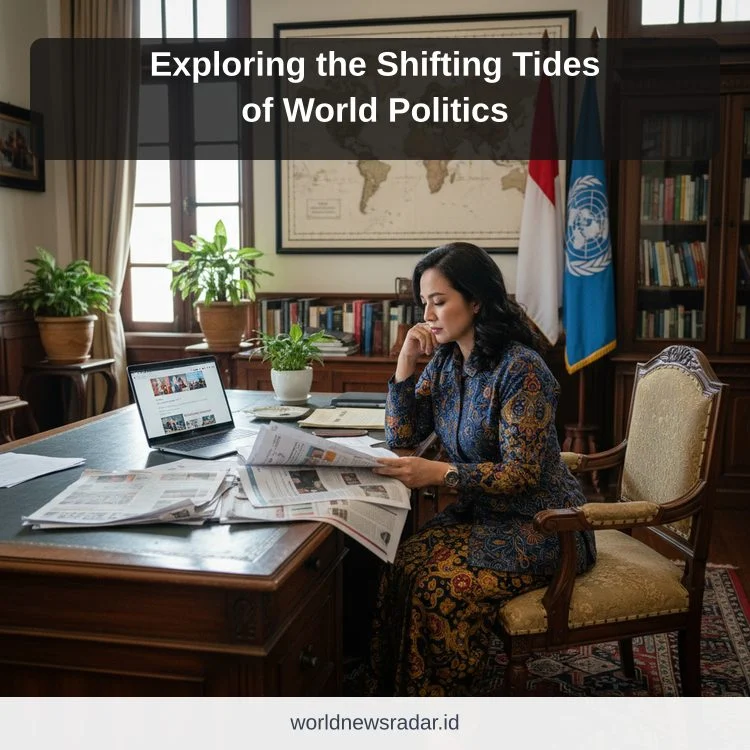 Exploring the Shifting Tides of World Politics ilustrasi